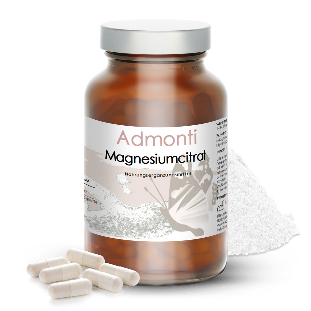 Magnesiumcitrat - Magnesium Kapseln Nahrungsergänzung - hochwertige Rohstoffe - direkt vom Hersteller - in unserem Onlineshop kaufen